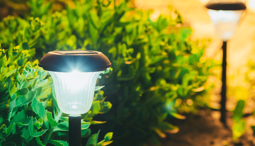 Make it eco-friendly with solar lights and landscaping